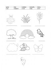 English Worksheet: Spring vocabulary