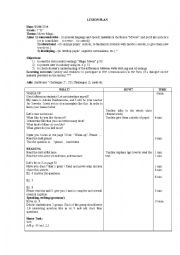 English Worksheet: Lesson plans fo 7th grade