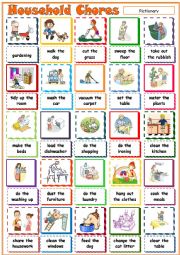 English Worksheet: Household Chores