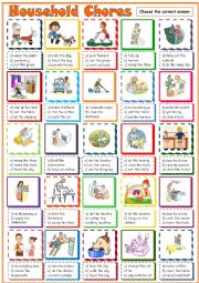 English Worksheet: Household Chores