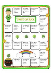 English Worksheet: Twist of Luck St. Patricks Day Tongue Twister Game