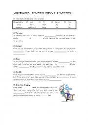 English Worksheet: Shopping vocabulary