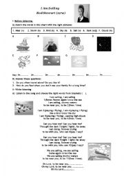 English Worksheet: I am Sailing