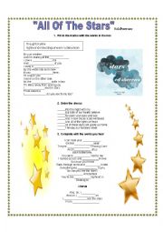 English Worksheet: All of the Stars 