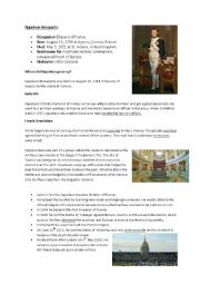 English Worksheet: Napoleon Bonaparte