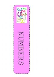 English Worksheet: Display number words