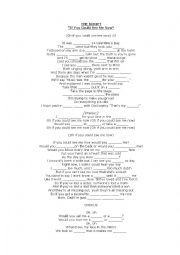 English Worksheet: Script - If you could see me now - LYRICS GAPFILL
