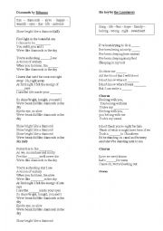 English Worksheet: Songs