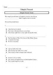 Simple Present Formation - Fill in the blanks