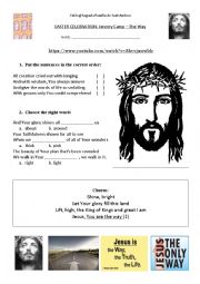 English Worksheet: Easter Listening: THE WAY by Jeremy Camp.