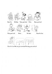 English Worksheet: Commands