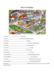 English Worksheet: where are the buildings