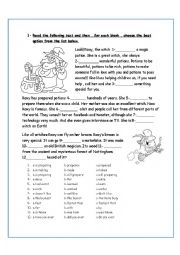 English Worksheet: Halloween based test