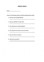 Present Perfect Questions