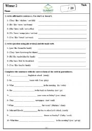 English Worksheet: The Simple Present Tense