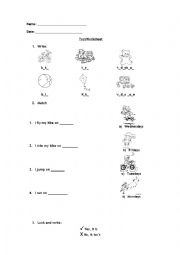 English Worksheet: Toys