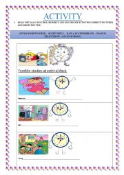 English Worksheet: Present Simple and Times