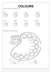 English Worksheet: Colours