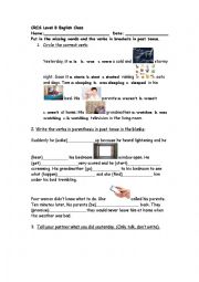 English Worksheet: Simple past tense quiz
