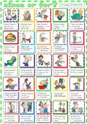 English Worksheet: Present Perfect with SINCE and FOR