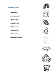 English Worksheet: CLOTHES