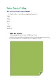 English Worksheet: St. Patricks Day movie based lesson 