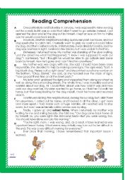 English Worksheet: Reading Comprehension