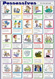 English Worksheet: Possessives