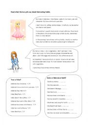 English Worksheet: eating habits