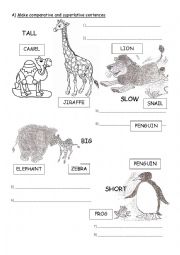 English Worksheet: Comparatives and superlatives