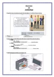 English Worksheet: Technology / computers ICT - 2 Part 1
