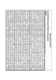 IRREGULAR VERBS PUZZLE