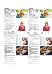 English Worksheet: taylor swift crazier