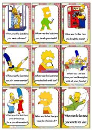 English Worksheet: Conversation questions with the Simpsons