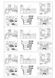 English Worksheet: Parts of the house