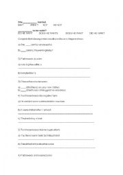 English Worksheet: basic exercises