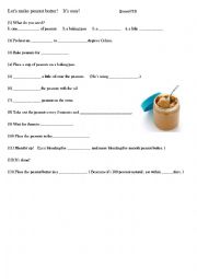 English Worksheet: Peanut Butter Making 