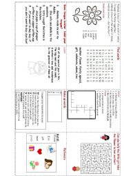 English Worksheet: Mothers Day minibook