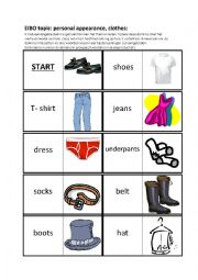 English Worksheet: Domino Clothes