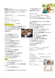 English Worksheet: Song: Style Taylor Swift