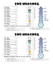 English Worksheet: WEATHER