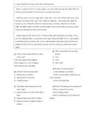 English Worksheet: Comprehension exercises 2