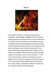 English Worksheet: Dragons