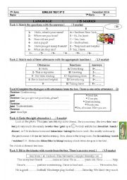 English Worksheet: English test n 2                                            