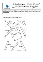 English Worksheet: School Objects