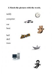 English Worksheet: Toys