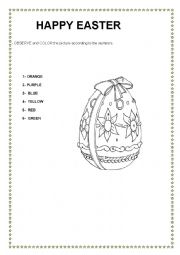 English Worksheet: Happy Easter