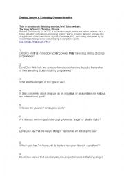 English Worksheet: Doping in SPort