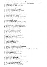 English Worksheet: ASK QUESTIONS FOR THE UNDERLINED WORDS