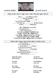 English Worksheet: Taylor Swift - Blank Space Lyrics Worksheet